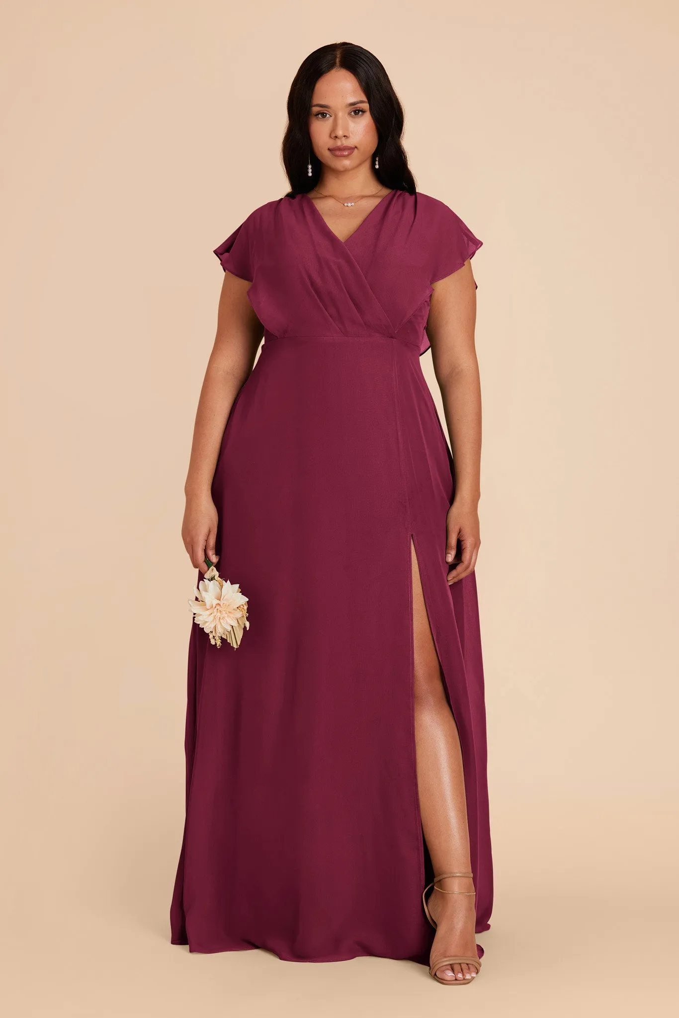 Violet Chiffon Dress - Berry sold by Birdy Grey product image thumbnail 2