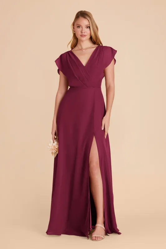 Violet Chiffon Dress - Berry sold by Birdy Grey