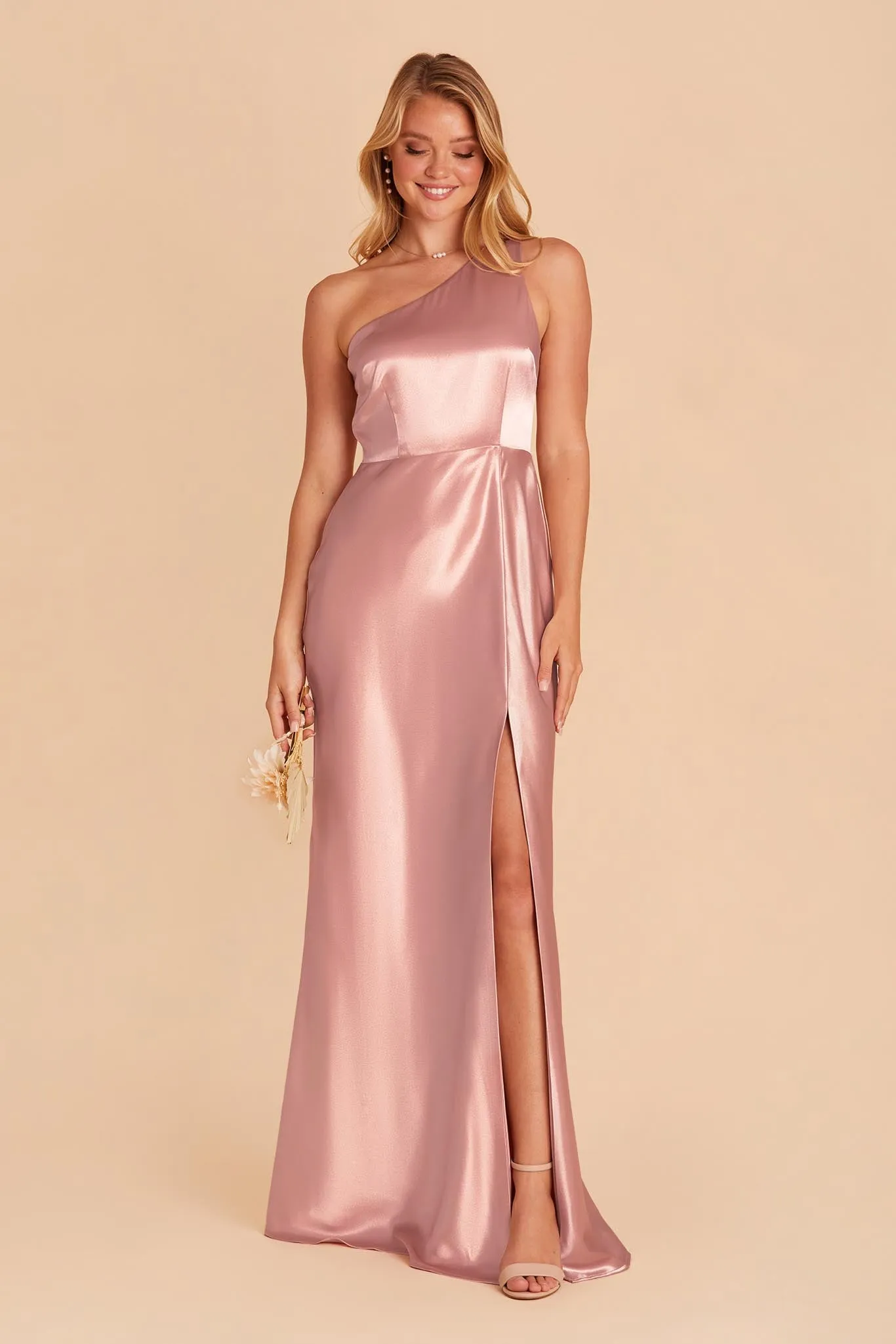 Kira Shiny Satin Dress - English Rose sold by Birdy Grey product image thumbnail 4