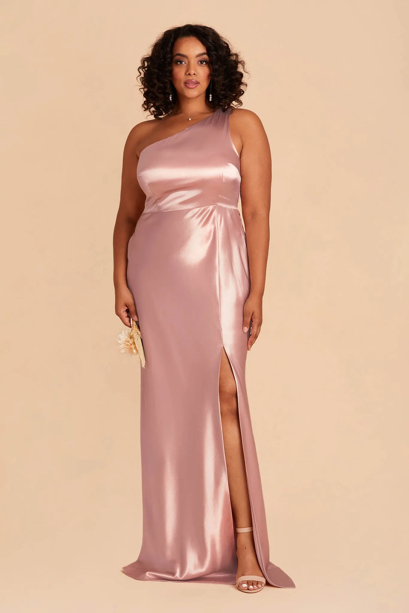Kira Shiny Satin Dress - English Rose sold by Birdy Grey product image thumbnail 5