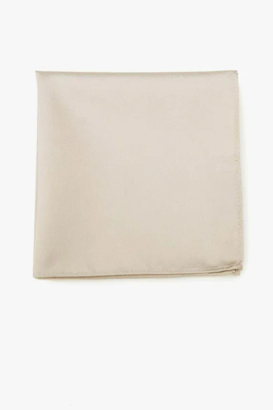 Didi Pocket Square - Neutral Champagne sold by Birdy Grey