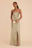 Lydia Matte Satin Dress - Moss Green sold by Birdy Grey