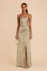 Lydia Matte Satin Dress - Moss Green sold by Birdy Grey
