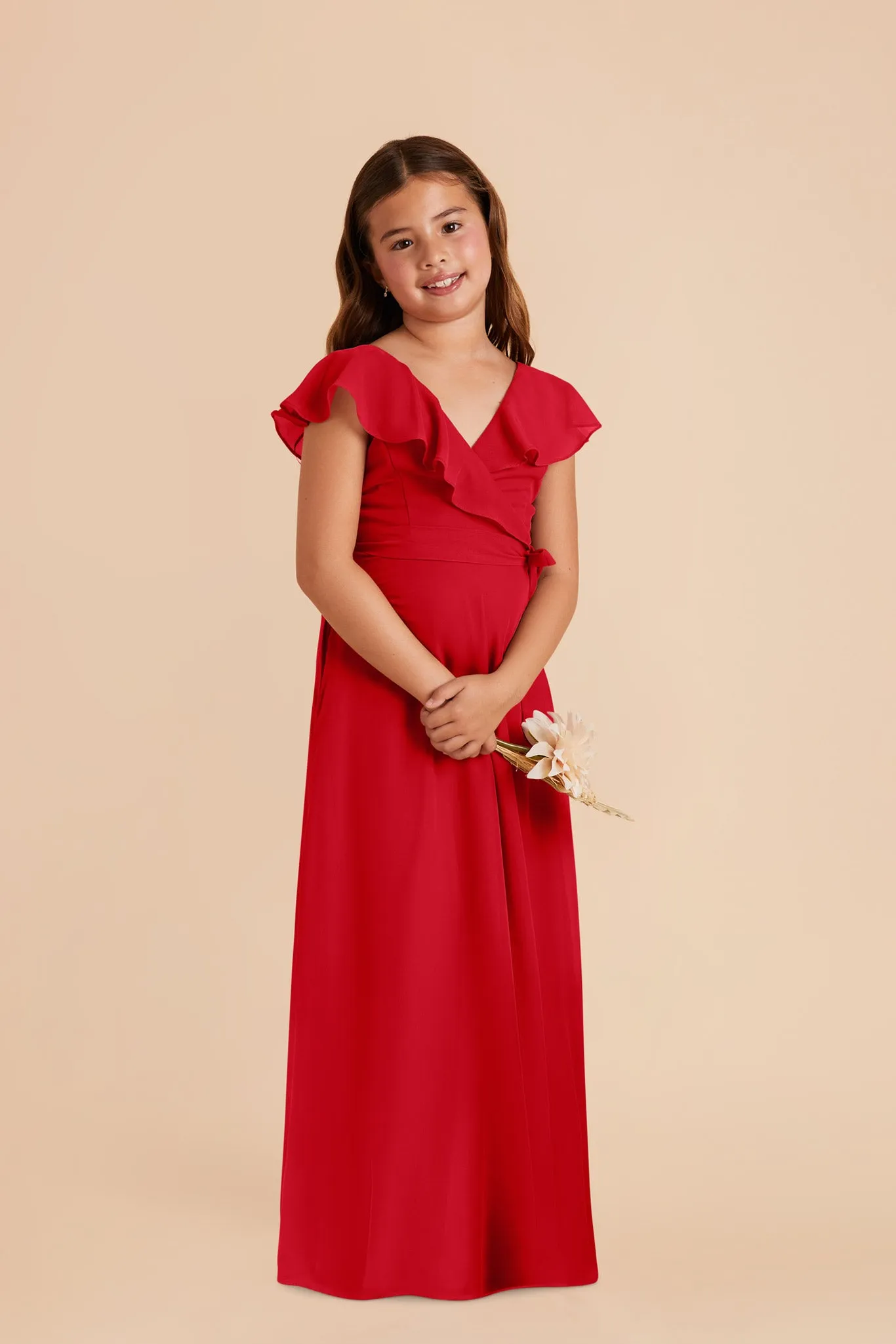 Jax Junior Chiffon Dress - Ruby Red sold by Birdy Grey product image thumbnail 3