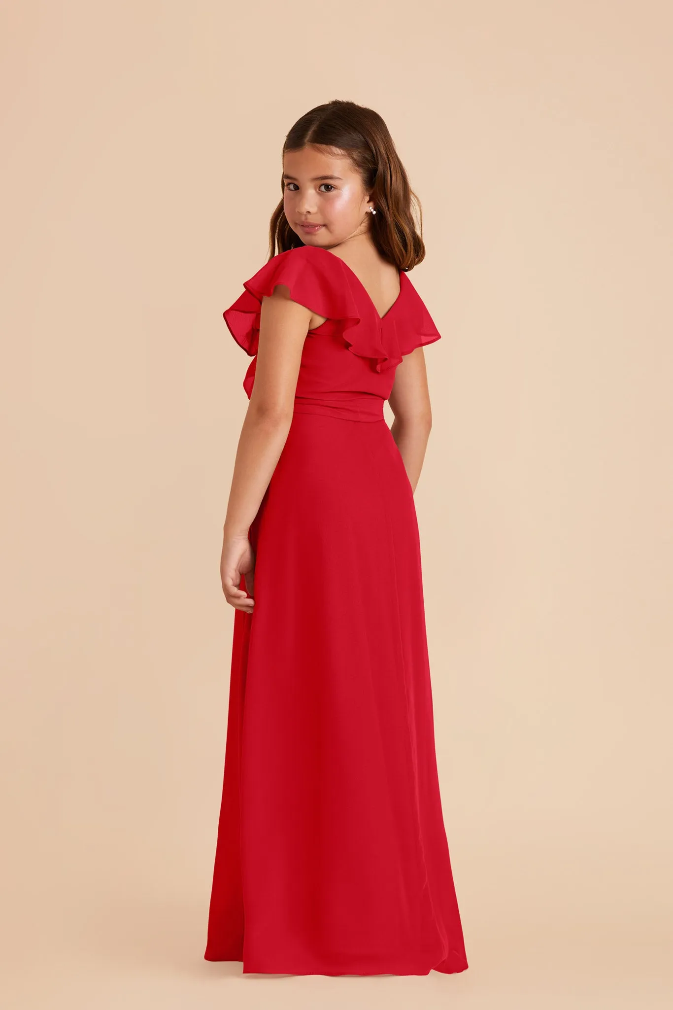 Jax Junior Chiffon Dress - Ruby Red sold by Birdy Grey product image thumbnail 4