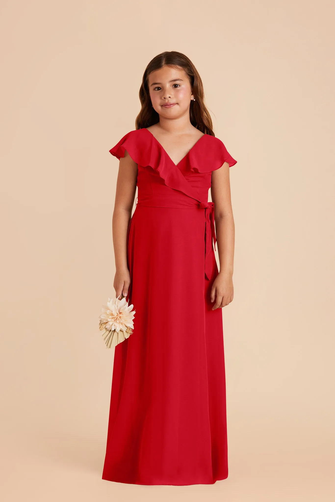 Jax Junior Chiffon Dress - Ruby Red sold by Birdy Grey