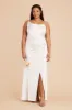 Jennifer Matte Satin Dress - White sold by Birdy Grey