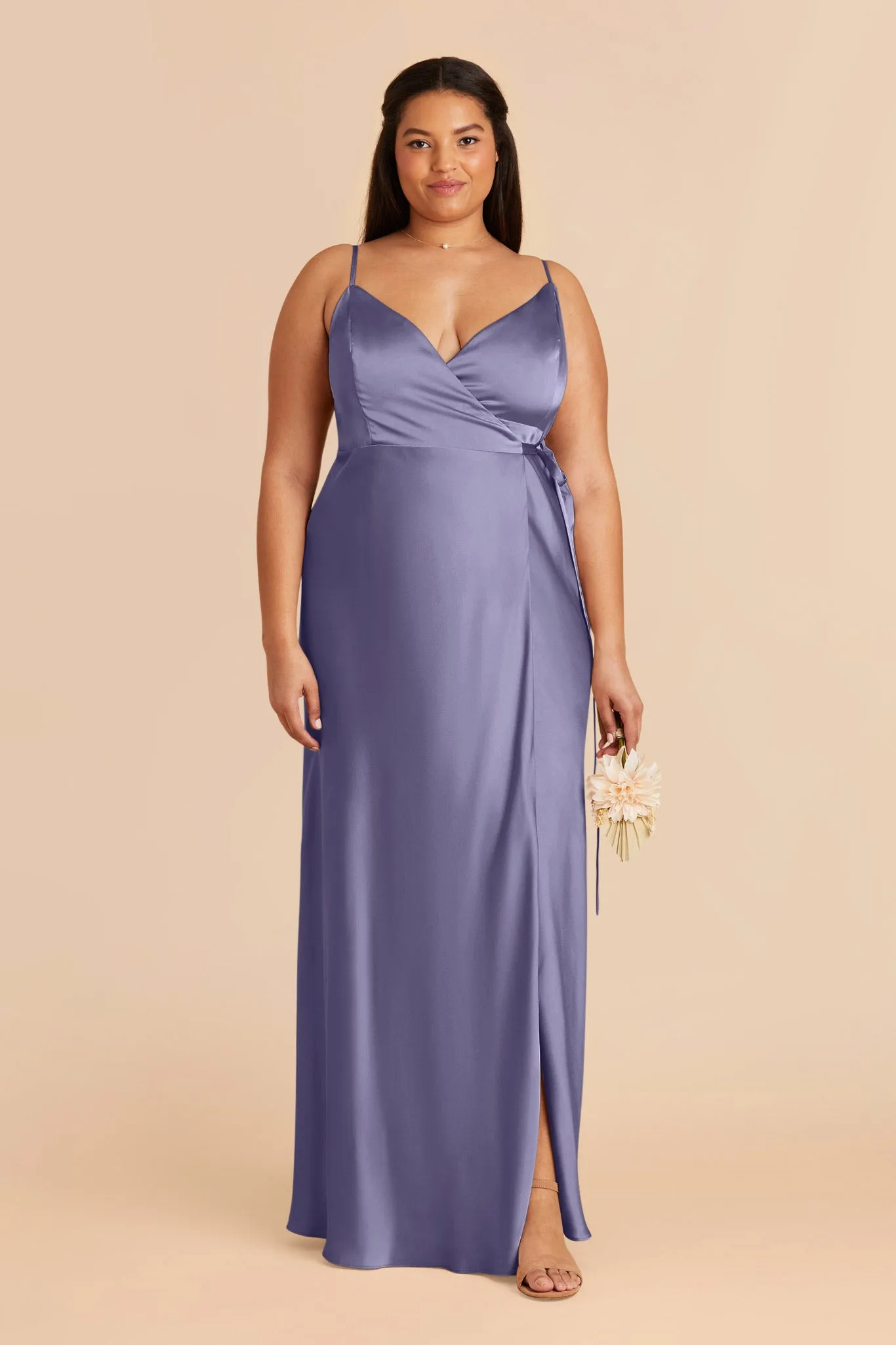 Cindy Matte Satin Dress - Wisteria sold by Birdy Grey product image thumbnail 2