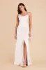 Jennifer Matte Satin Dress - White sold by Birdy Grey