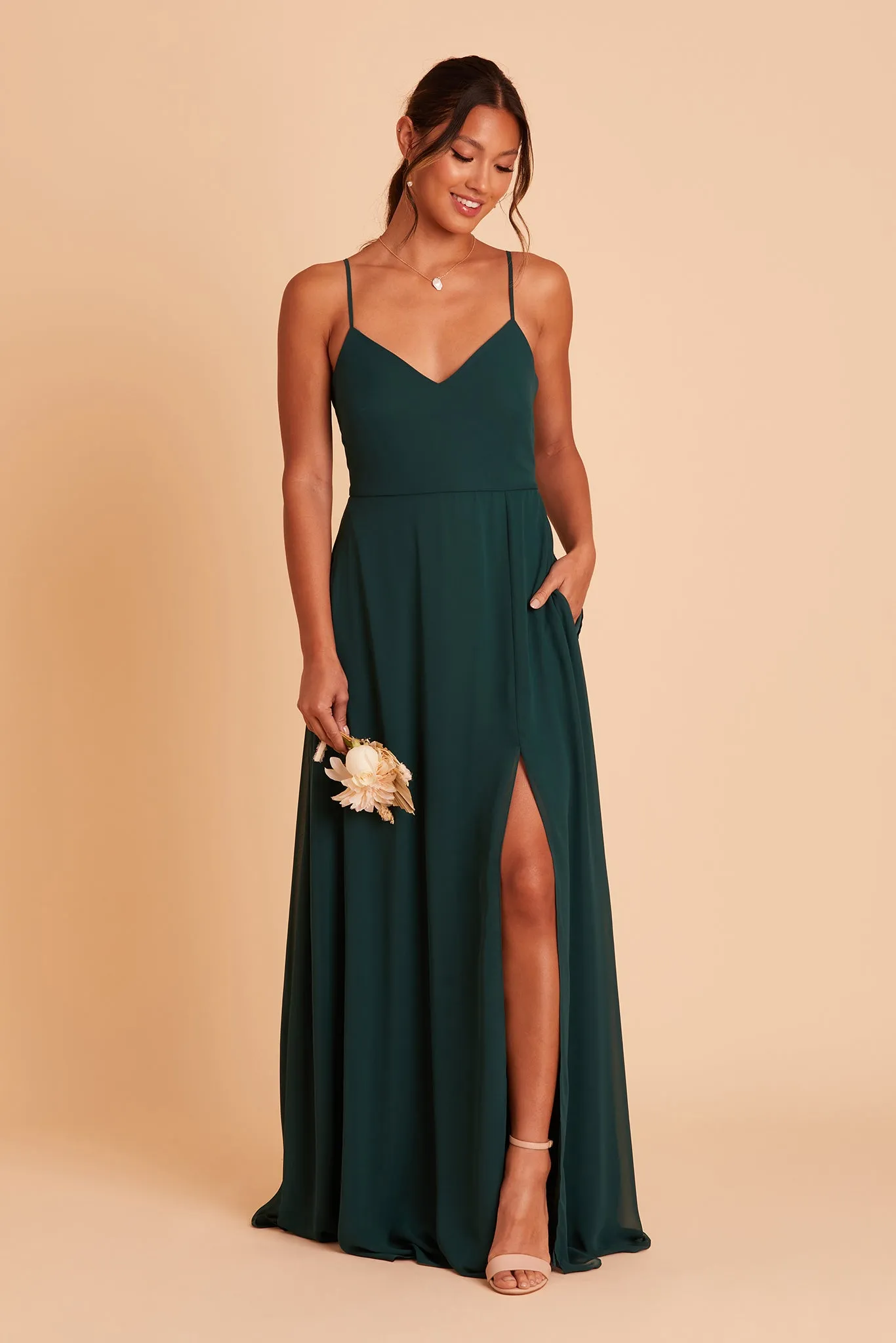 Adelle Chiffon Dress - Emerald sold by Birdy Grey product image thumbnail 4