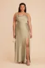 Lisa Long Matte Satin Dress - Moss Green sold by Birdy Grey