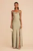 Lisa Long Matte Satin Dress - Moss Green sold by Birdy Grey
