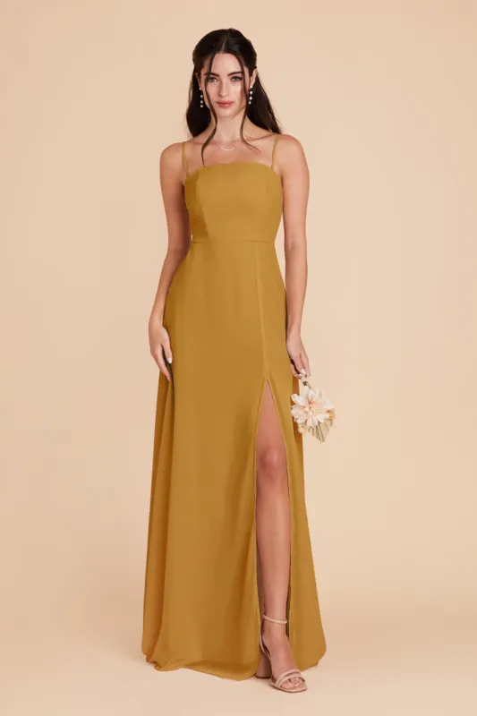 Chris Convertible Chiffon Dress - Marigold sold by Birdy Grey