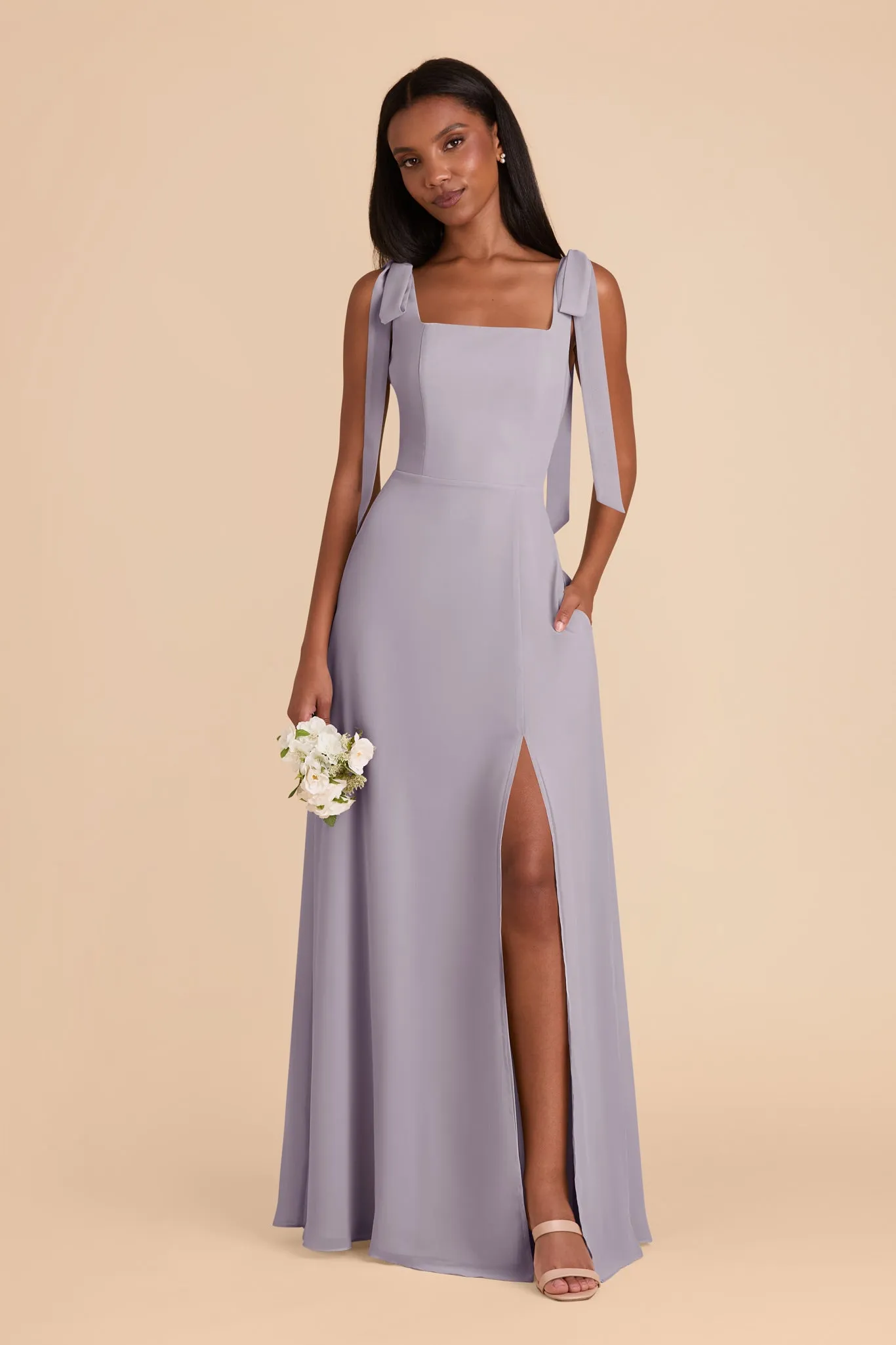Alex Convertible Dress Chiffon - Dusty Lilac sold by Birdy Grey
