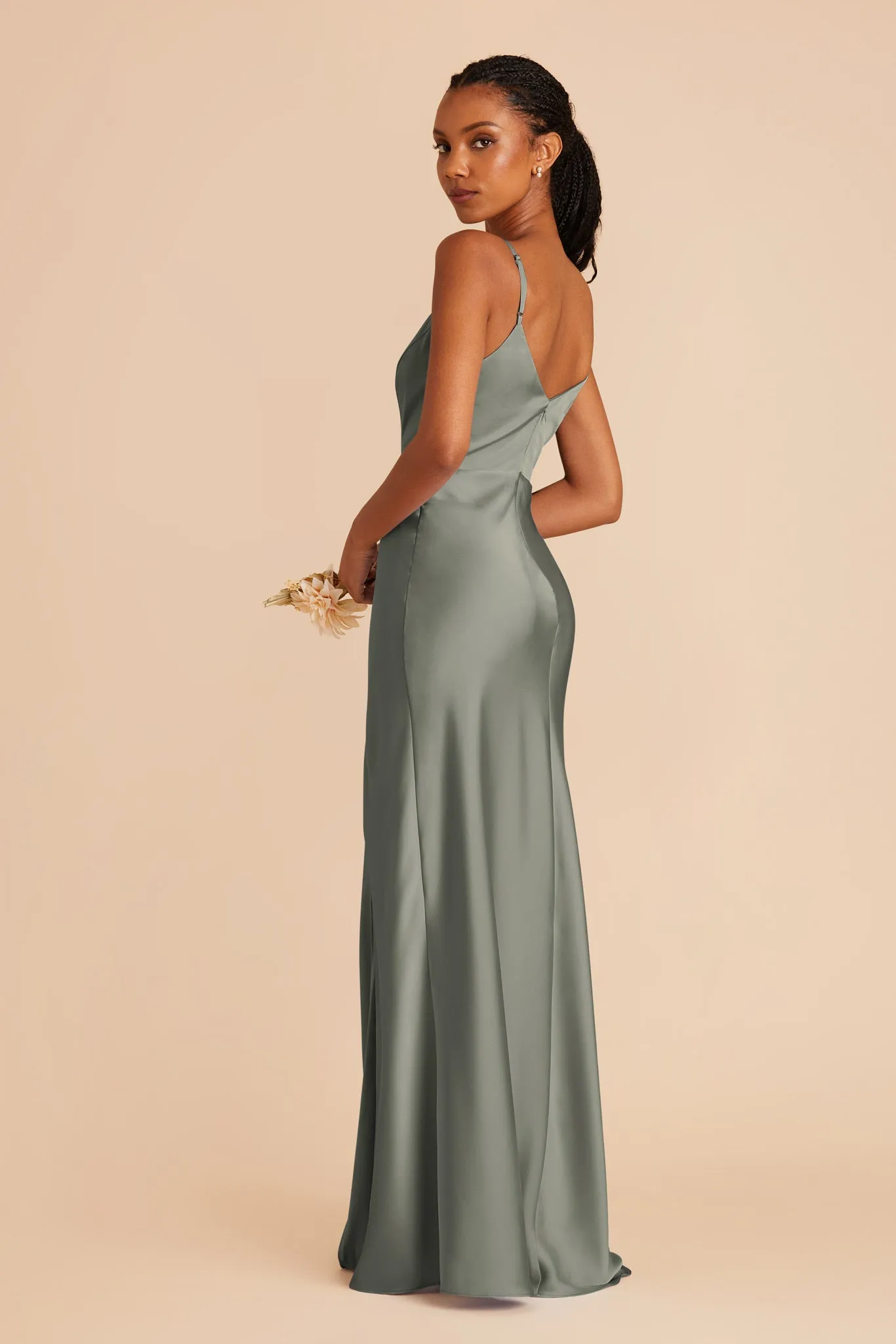 Jay Matte Satin Dress - Sea Glass sold by Birdy Grey product image thumbnail 4