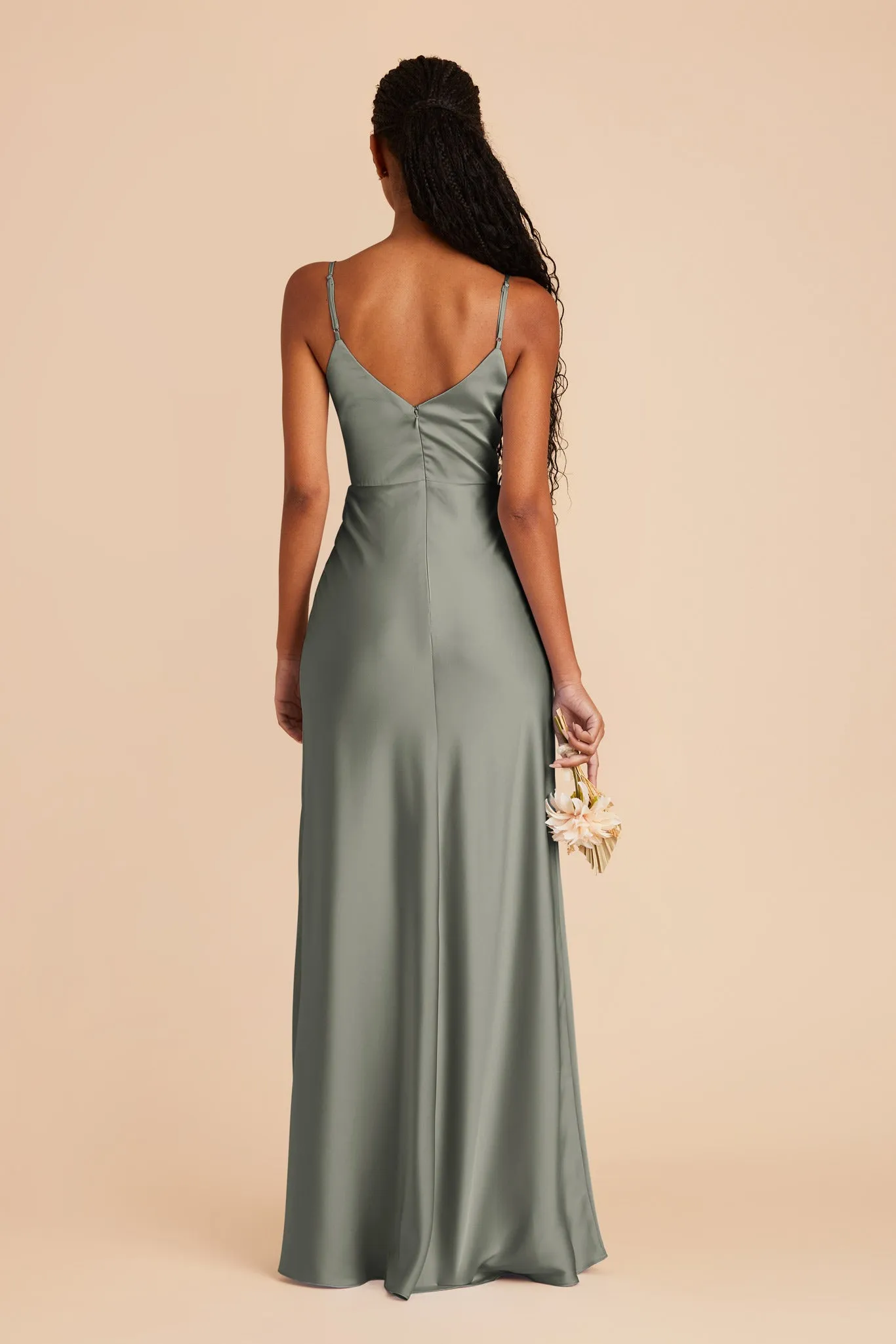 Jay Matte Satin Dress - Sea Glass sold by Birdy Grey product image thumbnail 5