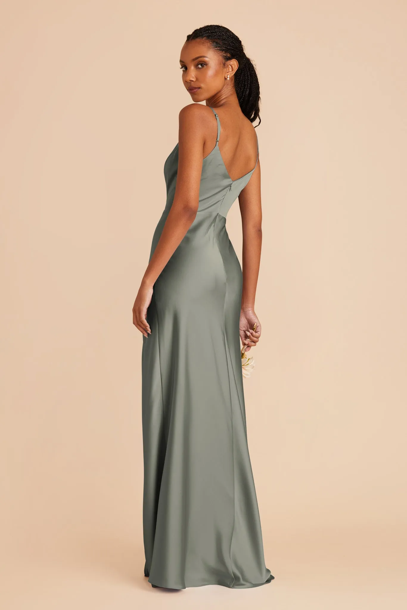 Jay Matte Satin Dress - Sea Glass sold by Birdy Grey product image thumbnail 3