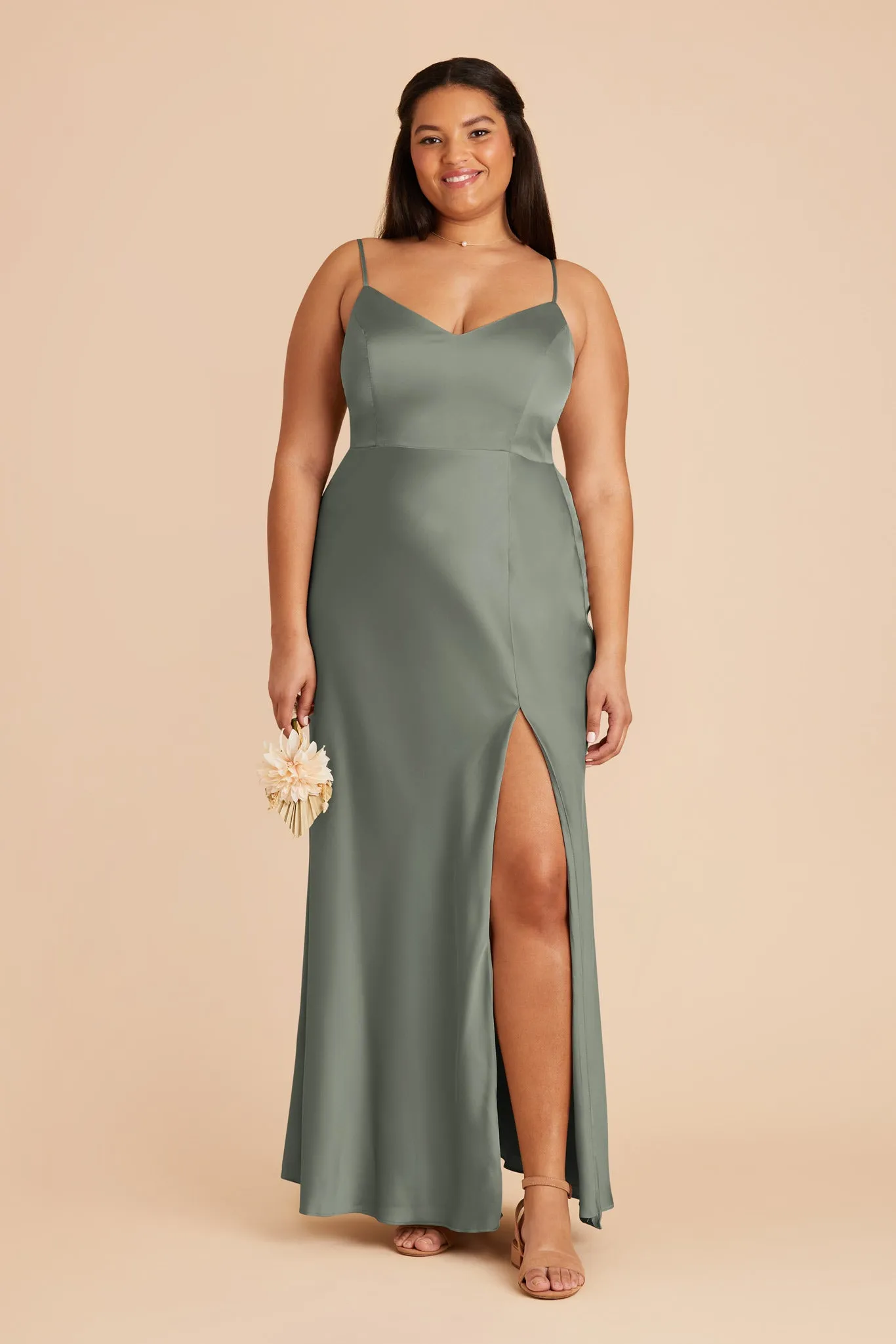 Jay Matte Satin Dress - Sea Glass sold by Birdy Grey product image thumbnail 2