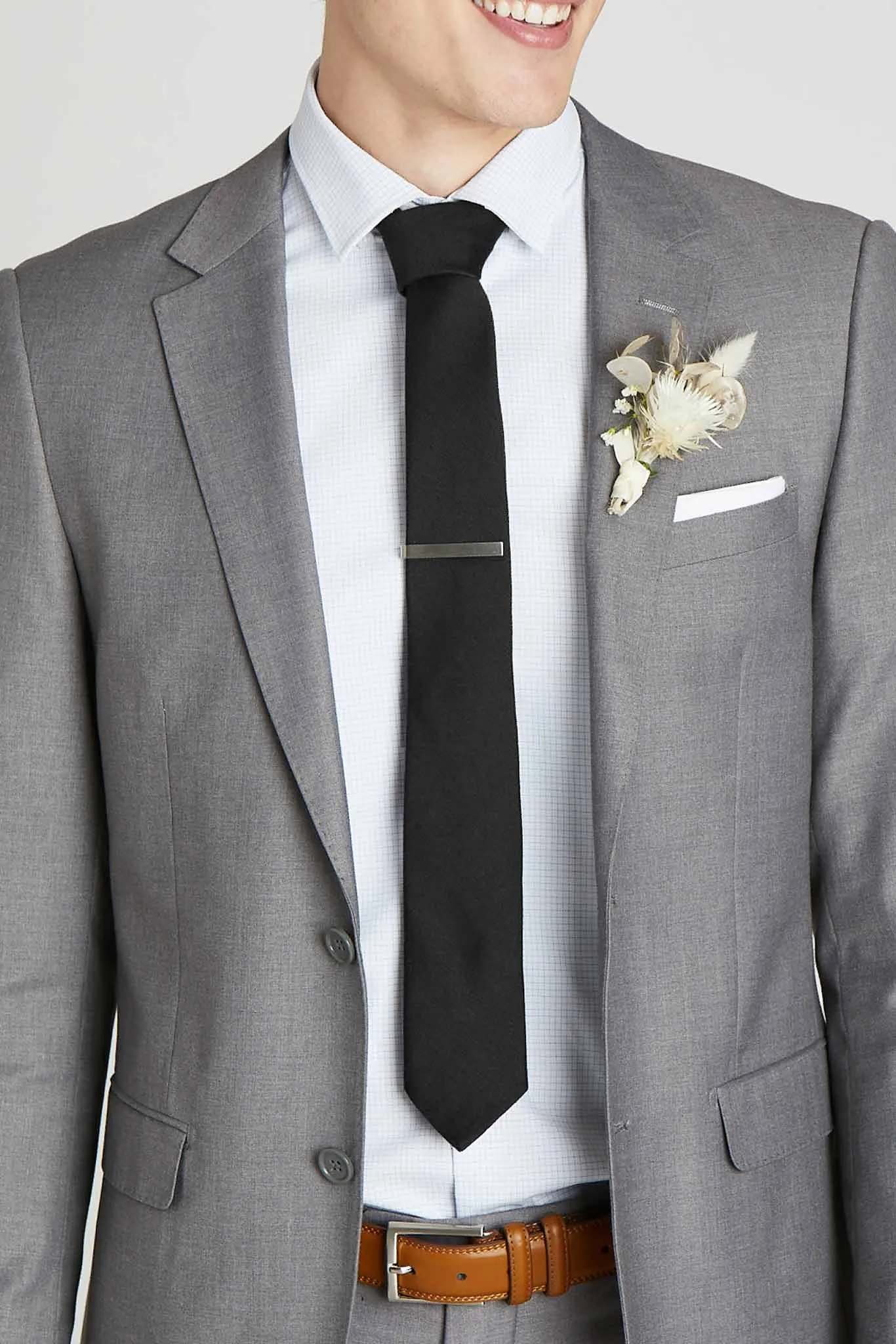 Simon Necktie - Black sold by Birdy Grey product image thumbnail 2