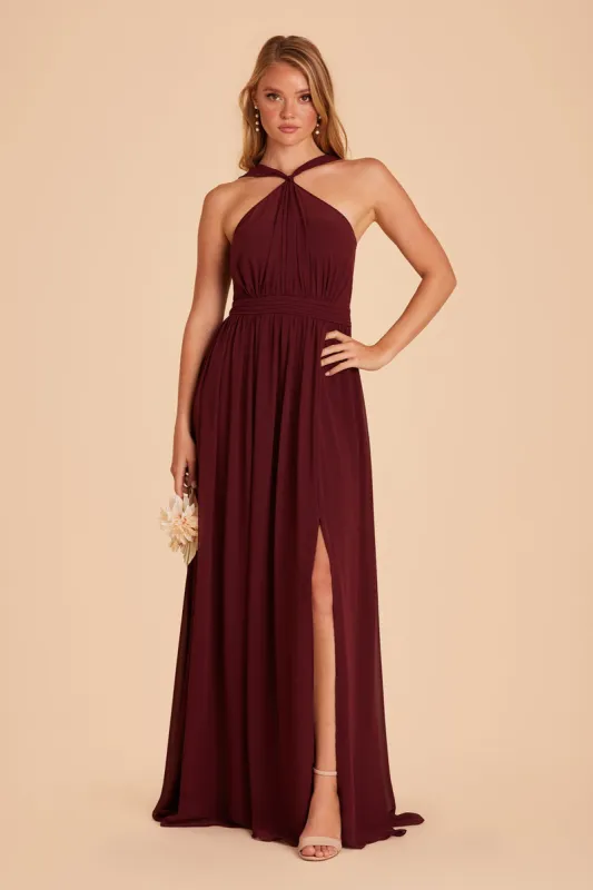 Kiko Chiffon Dress - Cabernet sold by Birdy Grey