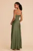 Lisa Long Matte Satin Dress - Olive sold by Birdy Grey