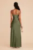 Lisa Long Matte Satin Dress - Olive sold by Birdy Grey