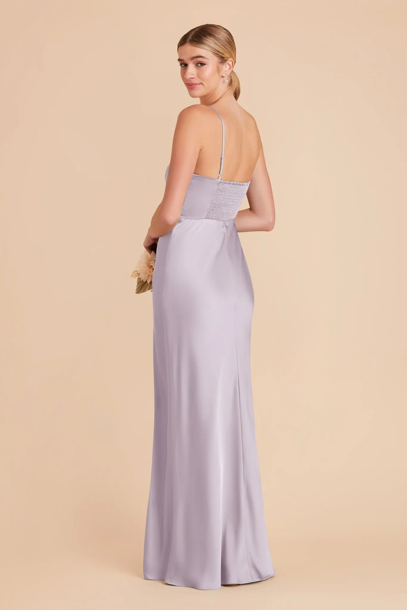 Jessica Matte Satin Dress - Dusty Lilac sold by Birdy Grey product image thumbnail 5