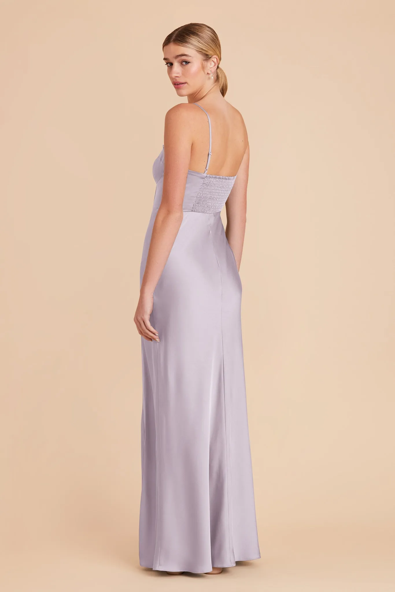 Jessica Matte Satin Dress - Dusty Lilac sold by Birdy Grey product image thumbnail 4