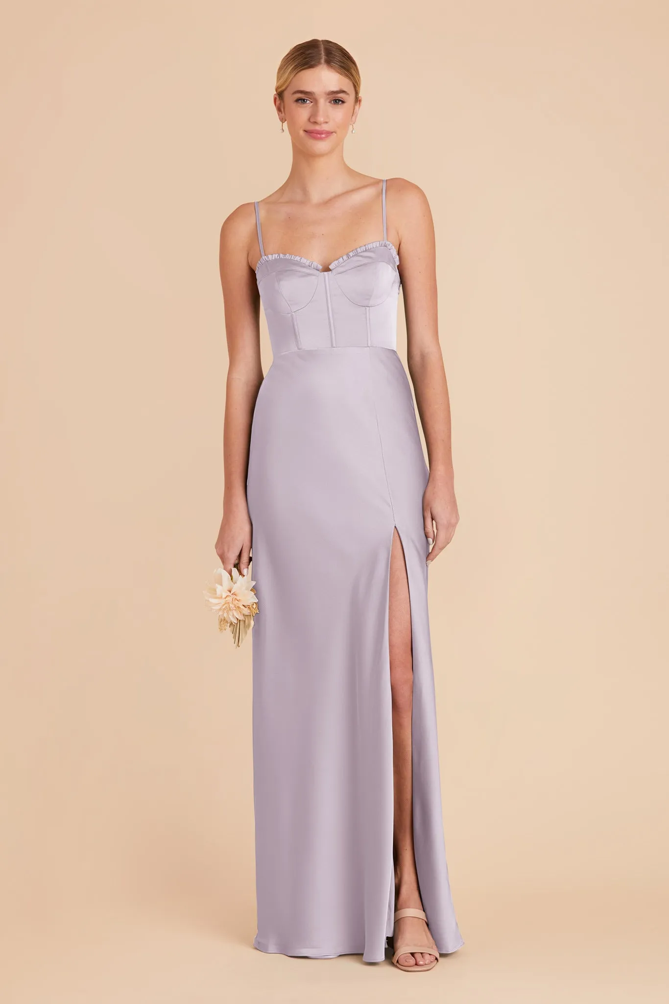 Jessica Matte Satin Dress - Dusty Lilac sold by Birdy Grey product image thumbnail 2