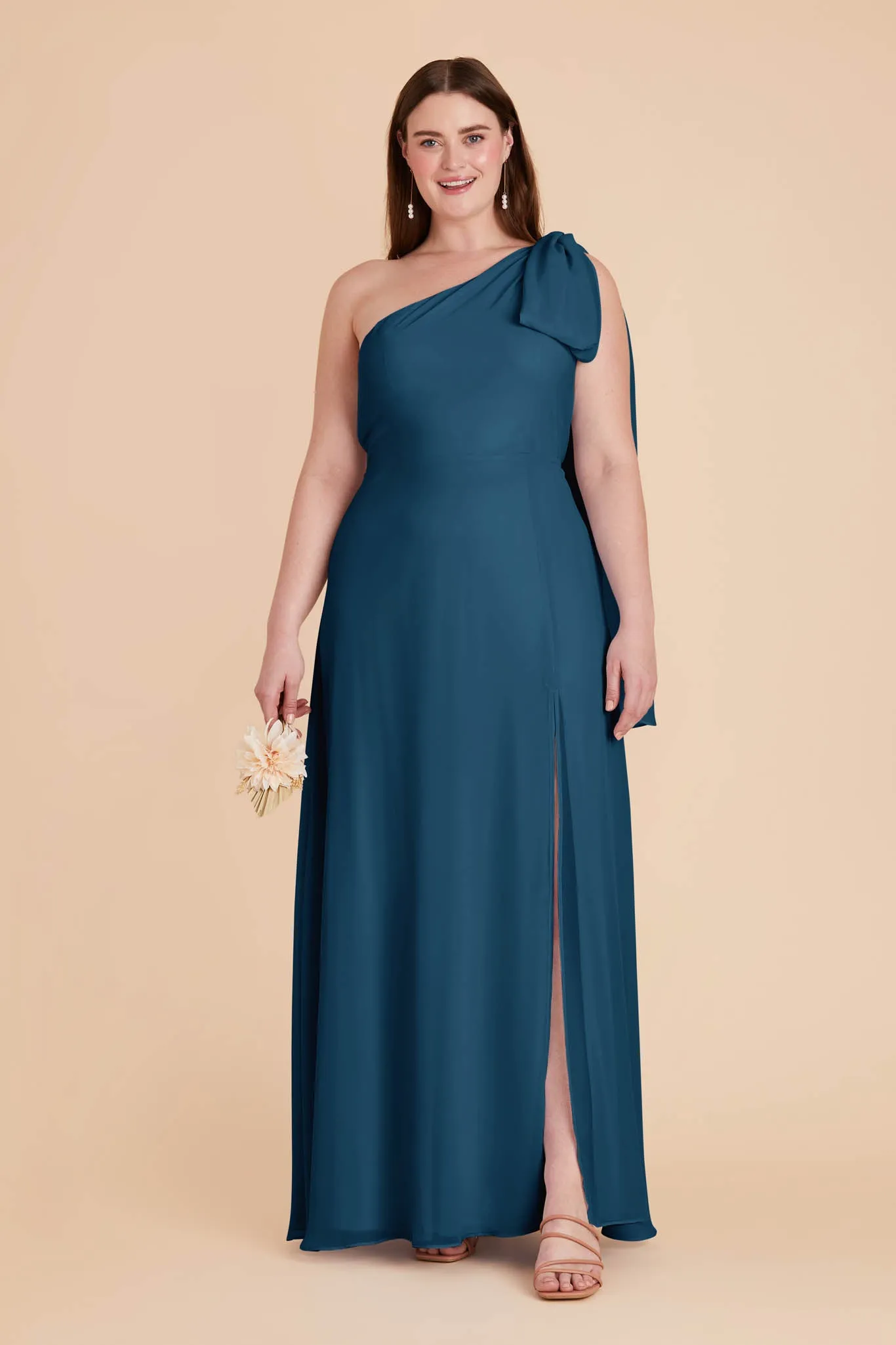 Melissa Chiffon Dress - Dark Teal sold by Birdy Grey