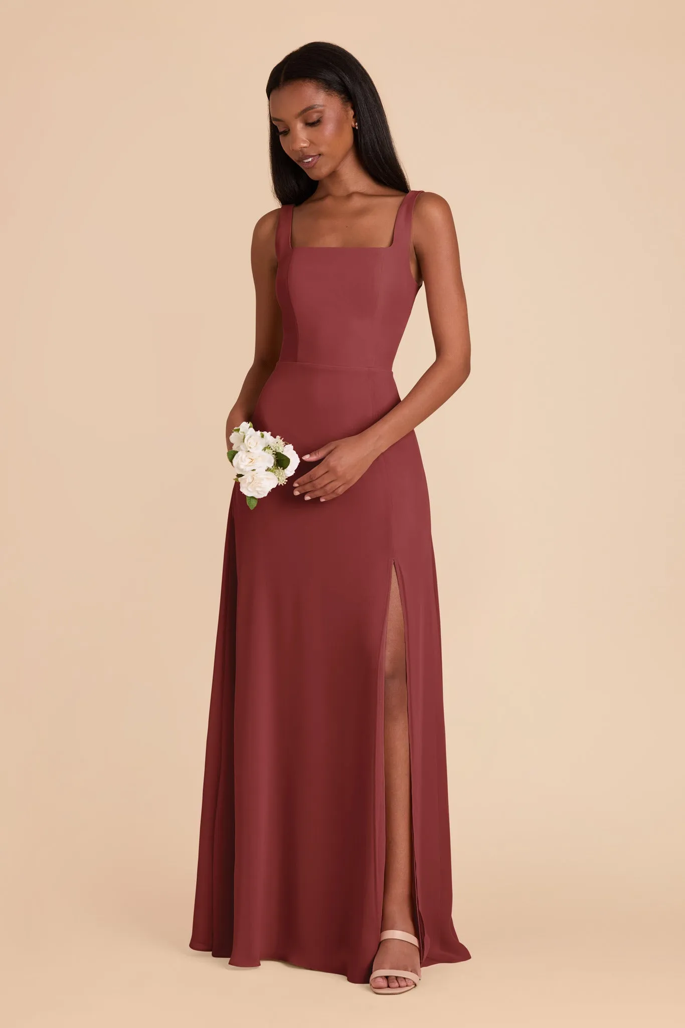 Alex Convertible Dress Chiffon - Rosewood sold by Birdy Grey product image thumbnail 4