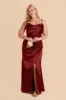 Lydia Shiny Satin Dress - Cabernet sold by Birdy Grey