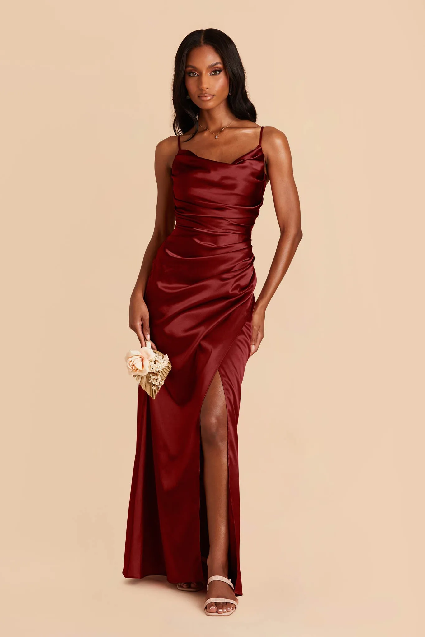 Lydia Shiny Satin Dress - Cabernet sold by Birdy Grey product image thumbnail 2