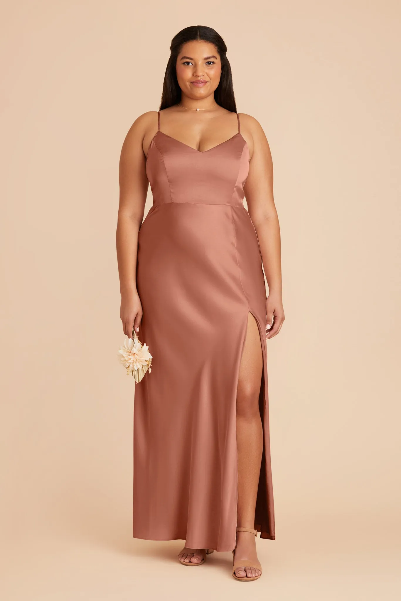 Jay Matte Satin Dress - Desert Rose sold by Birdy Grey product image thumbnail 2