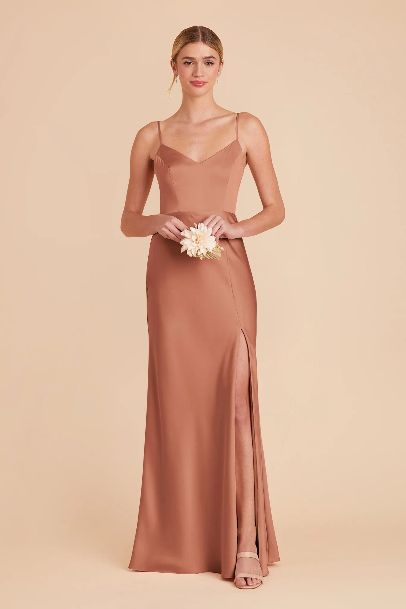 Jay Matte Satin Dress - Desert Rose sold by Birdy Grey product image thumbnail 3