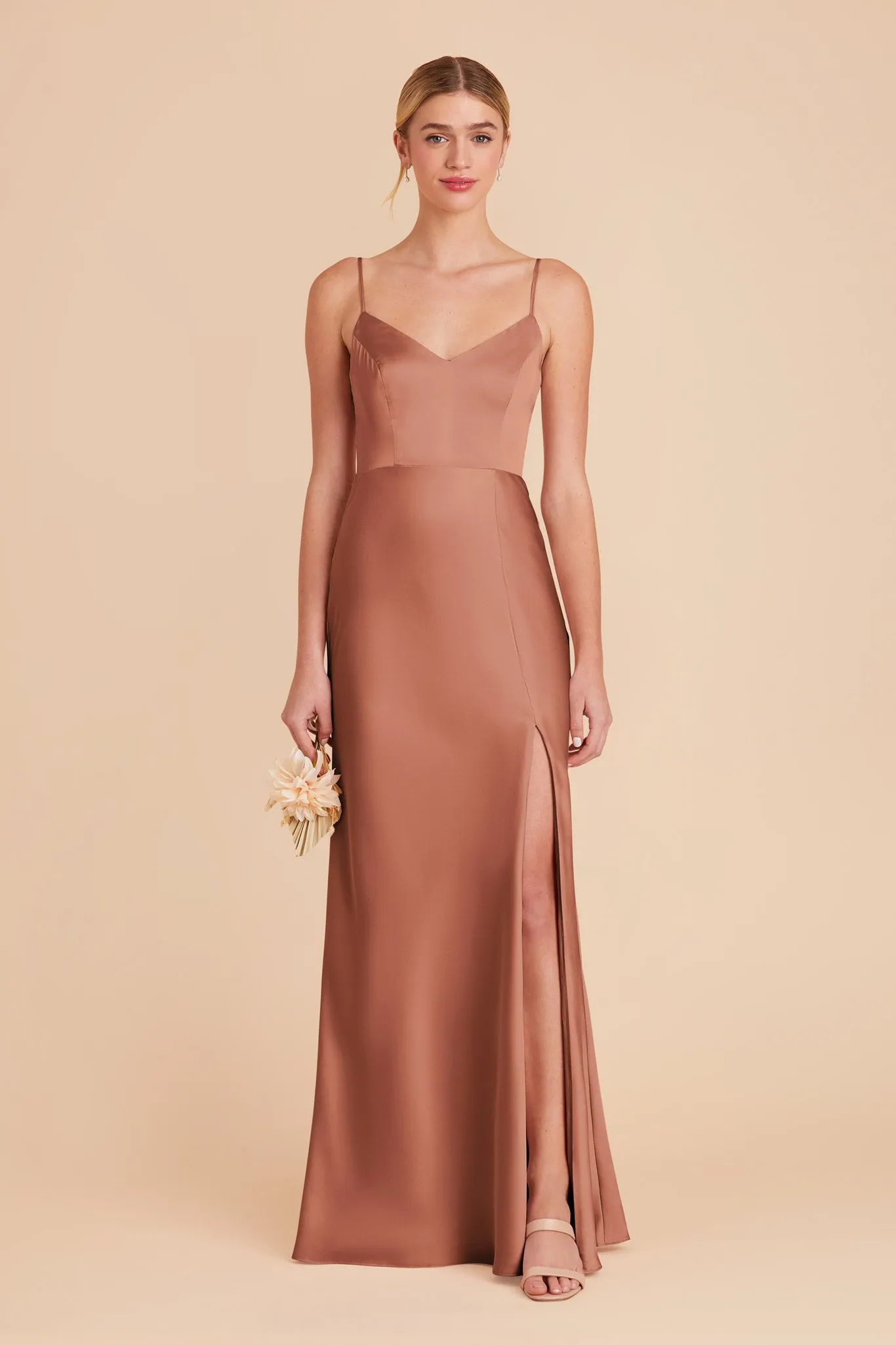 Jay Matte Satin Dress - Desert Rose sold by Birdy Grey