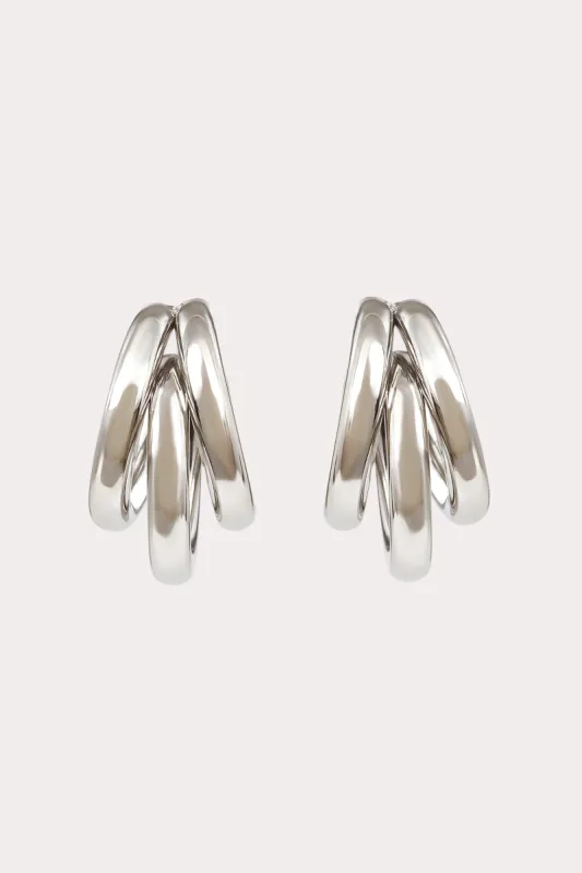 Shoreditch Triple Hoop Earrings - Silver sold by Birdy Grey