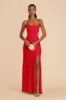 Mia Matte Satin Convertible Dress - Ruby Red sold by Birdy Grey