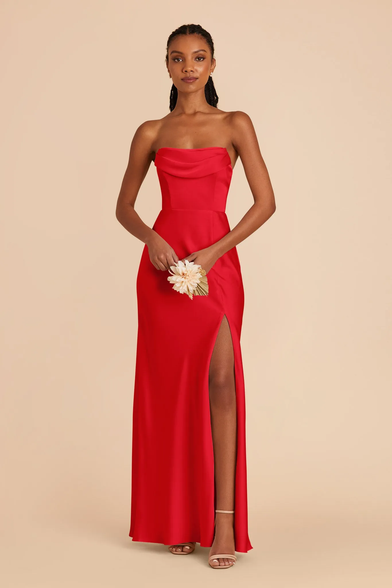Mia Matte Satin Convertible Dress - Ruby Red sold by Birdy Grey product image thumbnail 4