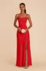 Mia Matte Satin Convertible Dress - Ruby Red sold by Birdy Grey