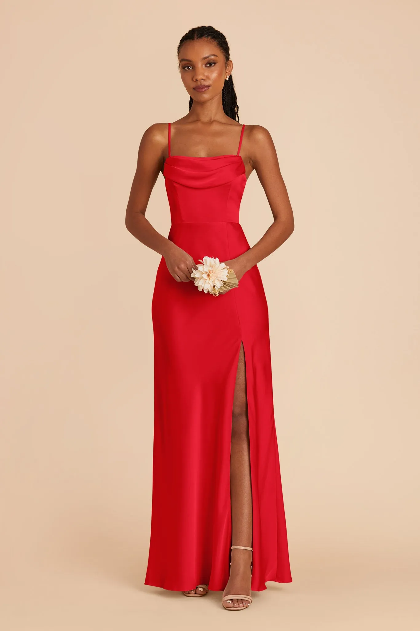 Mia Matte Satin Convertible Dress - Ruby Red sold by Birdy Grey product image thumbnail 5