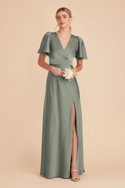 Marni Matte Satin Dress - Sea Glass sold by Birdy Grey