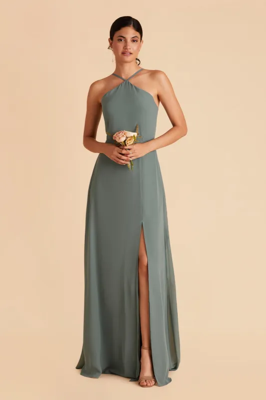 Juliet Chiffon Dress - Sea Glass sold by Birdy Grey