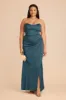 Anne Matte Satin Dress - Dark Teal sold by Birdy Grey