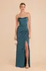 Anne Matte Satin Dress - Dark Teal sold by Birdy Grey