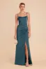 Anne Matte Satin Dress - Dark Teal sold by Birdy Grey