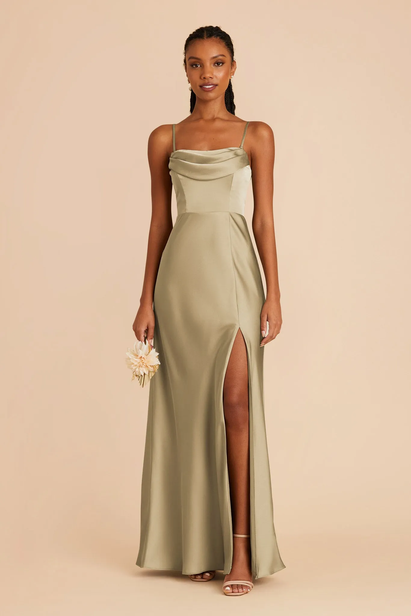 Mia Matte Satin Convertible Dress - Moss Green sold by Birdy Grey product image thumbnail 3