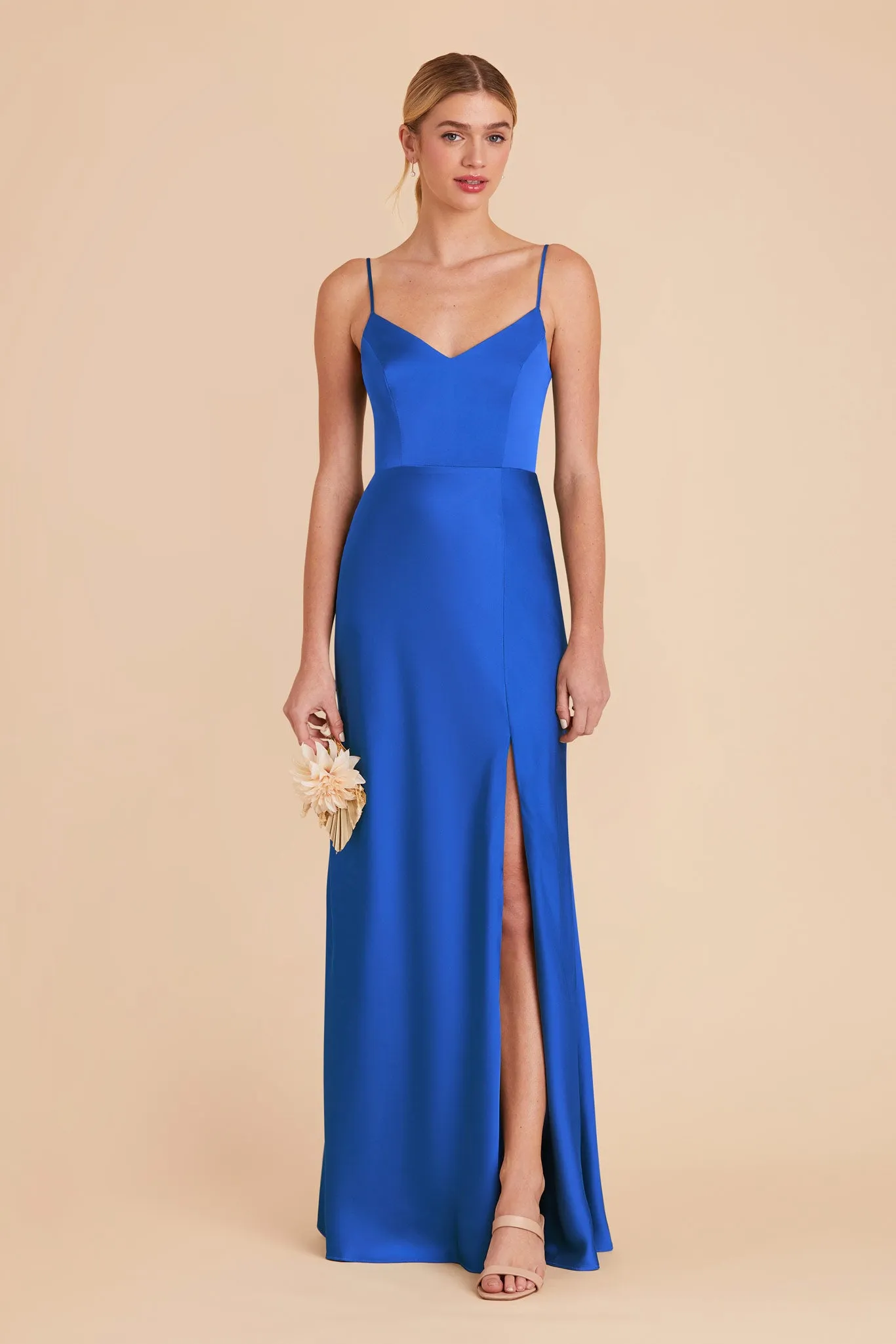 Jay Matte Satin Dress - Cobalt Blue sold by Birdy Grey