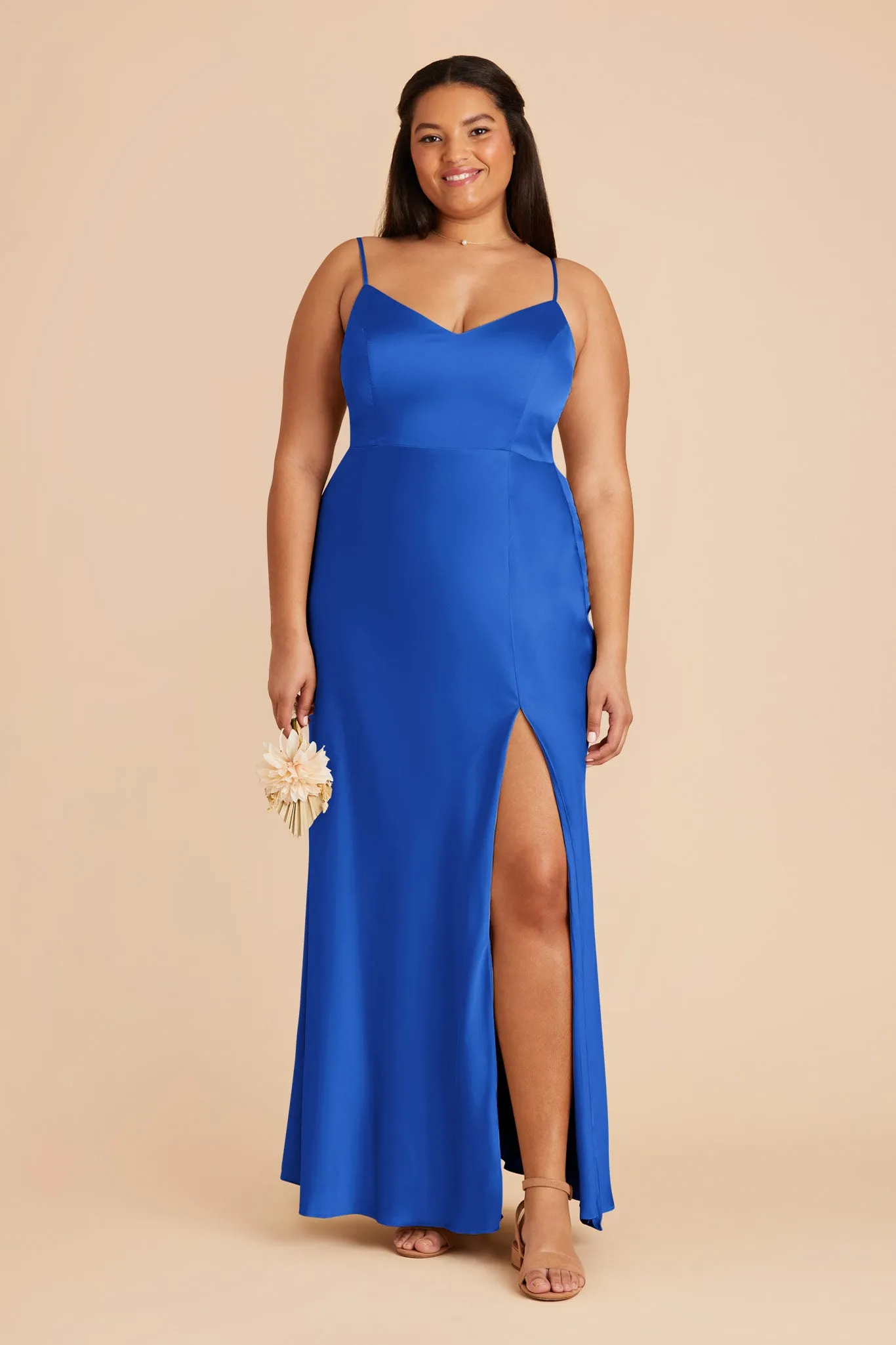 Jay Matte Satin Dress - Cobalt Blue sold by Birdy Grey product image thumbnail 2