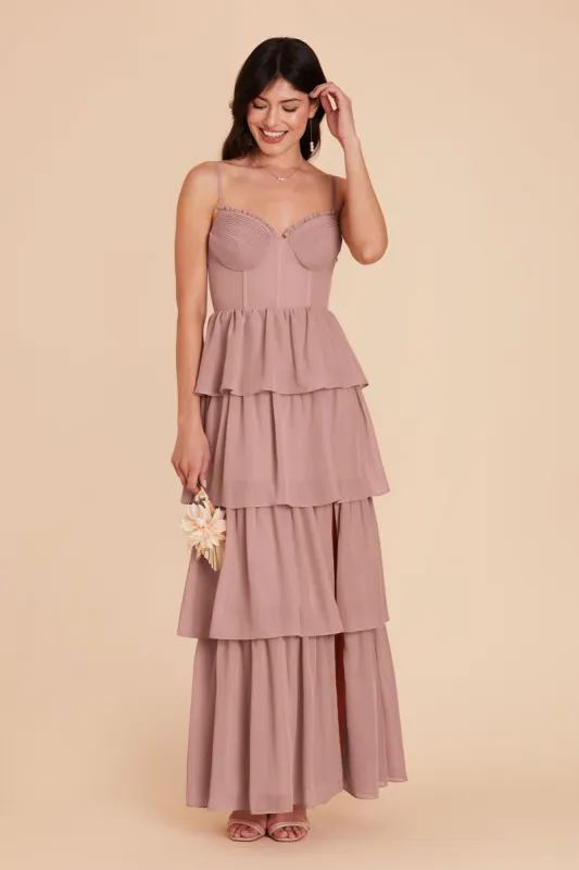 Lola Chiffon Dress - English Rose sold by Birdy Grey